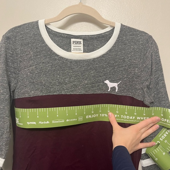 PINK Victoria’s Secret 3/4 Sleeve Top with Tag Size XS - Picture 5 of 7